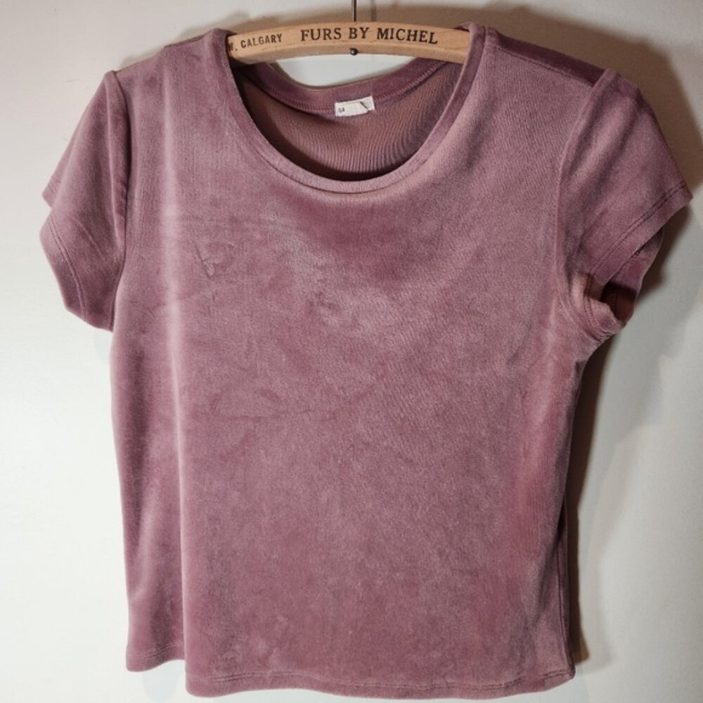Mauve‎ small tee soft velvet comfortable